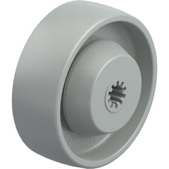 Rigid & Swivel Caster Wheel: Synthetic, 3-1/2" Dia, 1-1/4" Wide