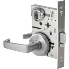 Lever Locksets; Lockset Type: Entrance; Key Type: Keyed Different; Back Set: 2-3/4; Cylinder Type: Less Core; Material: Metal; Door Thickness: 1-3/4; Finish: Satin Chrome