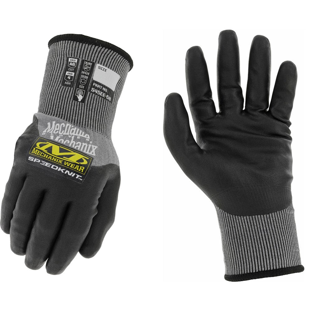 Cut & Abrasion-Resistant Gloves: Speedknit S45EE58, Size Small, ANSI Cut A6, ANSI Puncture 0, Foam Nitrile, HPPE & Acrylic