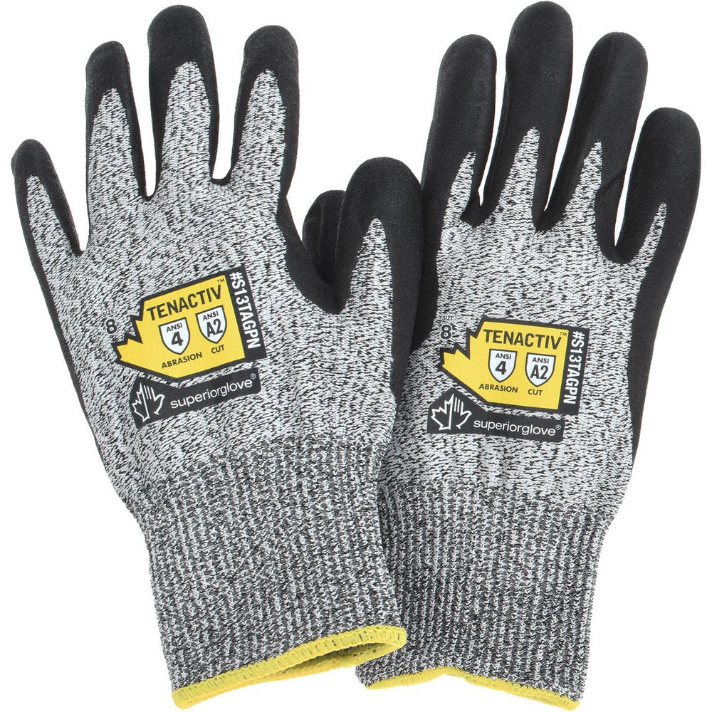 Cut & Abrasion-Resistant Gloves: Superior Glove Works S13TAGPN, ANSI Cut A2, ANSI Puncture 0, Micropore Nitrile, TenActiv