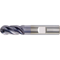 Ball End Mill: 3/8" Dia, 7/8" LOC, 4 Flute, Solid Carbide