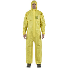 Disposable & Chemical Resistant Coveralls; Protection Type: Liquid, Chemical; Garment Style: Coverall; Size: Large; Material: Polyethylene on Bicomponent; Closure Type: Storm Flap w/Double Zipper