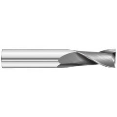 Square End Mill: 9/16" Dia, 1-1/4" LOC, 2 Flute, Solid Carbide