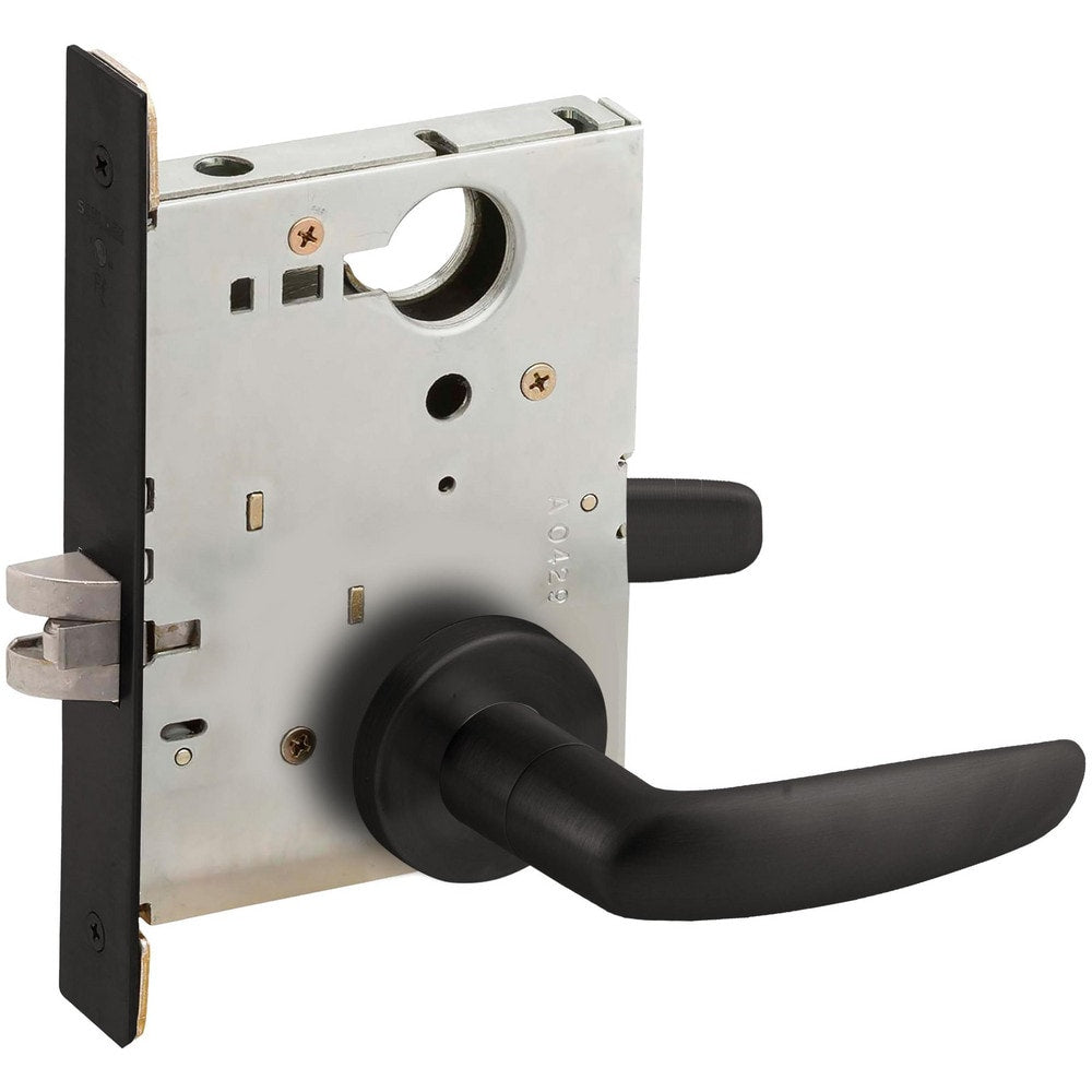 Lever Locksets; Lockset Type: Passage; Key Type: Keyed Different; Back Set: 2-3/4; Cylinder Type: None; Material: Metal; Door Thickness: 1-3/4; Finish: Flat Black Coated