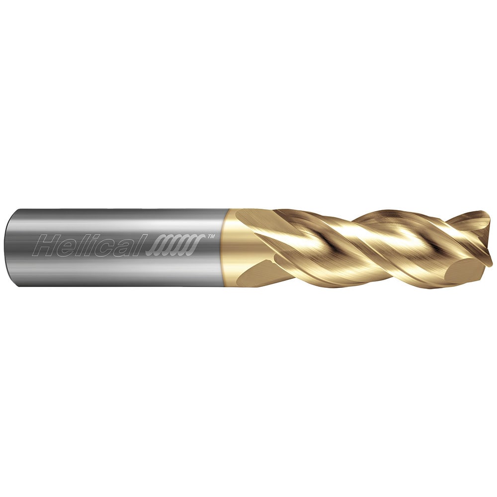 Corner Radius End Mill: 3/8" Dia, 1" LOC, 0.0300" Radius, 5 Flute, Solid Carbide