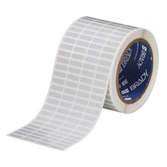 Label Maker Label: Light Gray, Polyester, 3/4" OAW, 10,000 per Roll