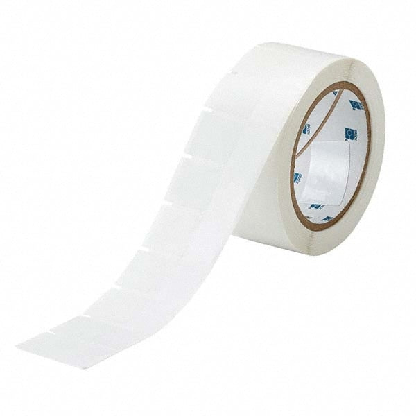 Label Maker Label: Clear & White, Polyester, 1,000 per Roll