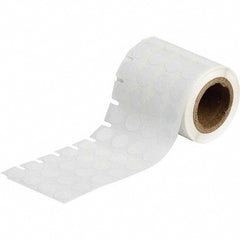 Label Maker Label: White, Polyester, 1,500 per Roll