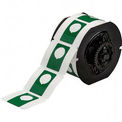 Label Maker Label: Green, Polyester, 180 per Roll