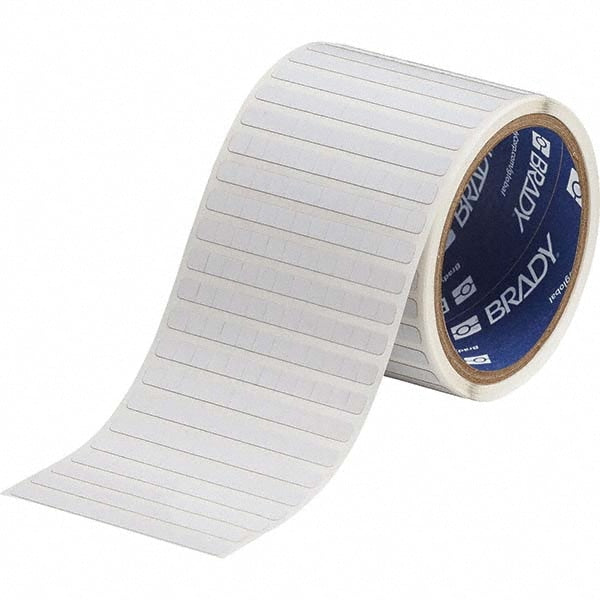 Label Maker Label: White, Polyimide, 1/4" OAW, 10,000 per Roll