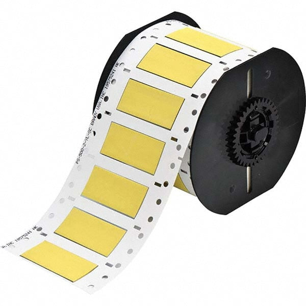 Label Maker Label: Yellow, Polyolefin, 350 per Roll