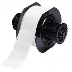 Label Maker Label: Clear & White, Vinyl, 1-3/4" OAW, 1,250 per Roll