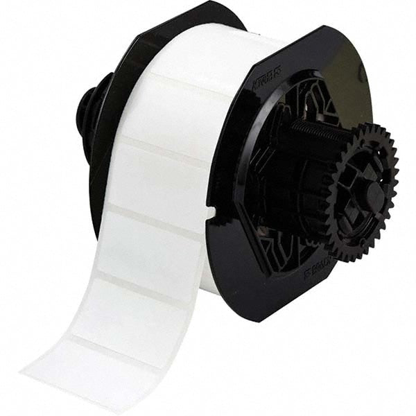 Label Maker Label: White, Polyester, 1,500 per Roll