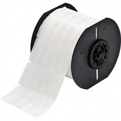 Label Maker Label: Clear & White, Vinyl, 1/2" OAW, 5,000 per Roll