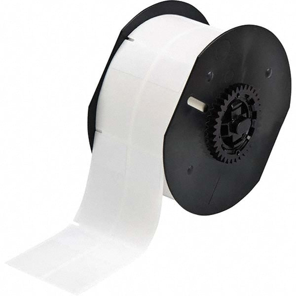 Label Maker Label: Clear & White, Vinyl, 1,400 per Roll