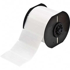 Label Maker Label: Clear & White, Vinyl, 4,000 per Roll