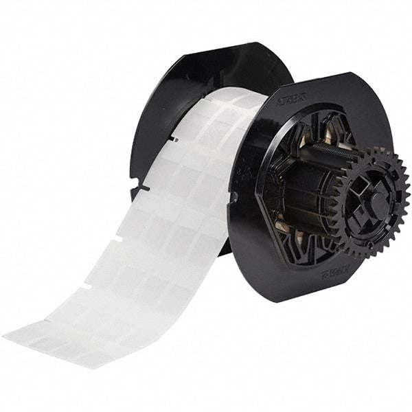 Label Maker Label: Clear & White, Vinyl, 1/2" OAW, 2,500 per Roll