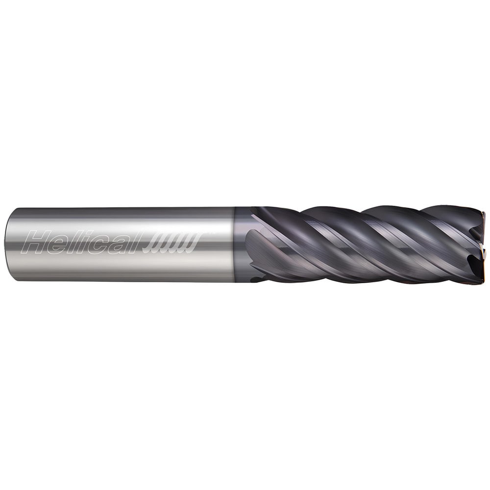 Corner Radius End Mill: 1/2" Dia, 1-5/8" LOC, 0.0300" Radius, 5 Flute, Solid Carbide