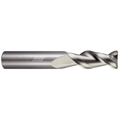 Corner Radius End Mill: 3/16" Dia, 3/4" LOC, 0.0300" Radius, 2 Flute, Solid Carbide