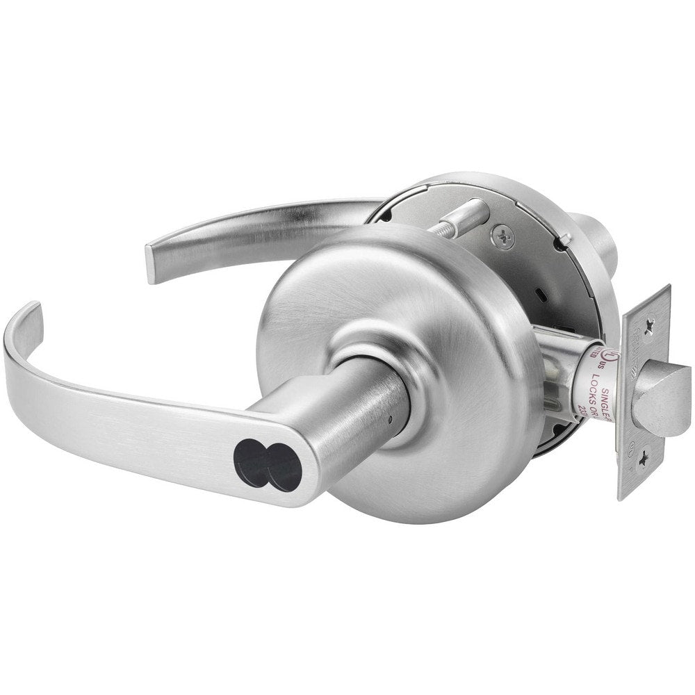 Lever Locksets; Lockset Type: Entrance; Key Type: Keyed Different; Back Set: 2-3/4; Cylinder Type: Less Core; Material: Metal; Door Thickness: 1-3/8 to 1-3/4; Finish: Satin Chrome