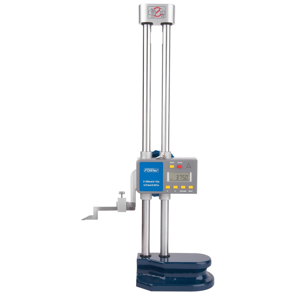 Electronic Height Gage: 12" Max, 0.00050" Resolution, 0.0016" Accuracy