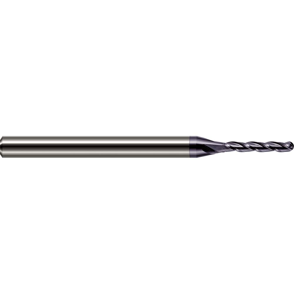 Ball End Mill: 0.0600" Dia, 3/8" LOC, 3 Flute, Solid Carbide