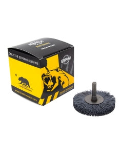 3″ Diameter × 3/8″ Width, 500 Grit, Silicon Carbide, 0.018″ Crimped Bristle, Wheel Brush