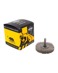 2 1/2″ Diameter × 0.437″ Width, 500 Grit, Aluminum Oxide, 0.018″ Crimped Bristle, Wheel Brush