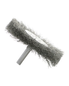 3″ Diameter × 0.312″ Width, Carbon Steel, 0.014″ Crimped Bristle, Wheel Brush