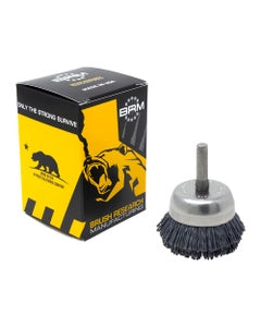 ‎0.035″ Bristle Dia., 1-3/4″ × 1/2″ 180 Grit Silicon Carbide, Small Diameter Cup Brush