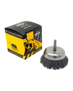 ‎0.04″ Bristle Dia., 2-3/4″ × 3/4″ 80 Grit Silicon Carbide, Small Diameter Cup Brush