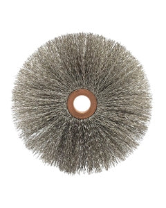 3 1/2″ Diameter × 5/8″ Width, Carbon Steel, 0.008″ Crimped Bristle, Wheel Brush