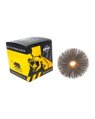 3″ Diameter × 1/2″ Width, 120 Grit, Aluminum Oxide, 0.040″ Crimped Bristle, Wheel Brush