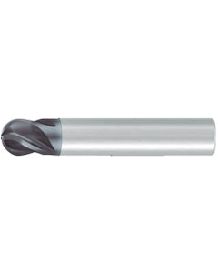 ‎1/8″ Dia. × 1/4″ LOC × 1/8″ Shank Dia. × 1-1/2″ OAL, 4 Flute, Carbide, AlCr, Ballnose End Mill