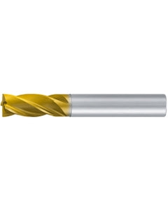 ‎Square End Mill; 3/4″ Dia. × 1-1/2″ LOC × 3/4″ Shank Dia. × 4″ OAL ; 4 FL ; Carbide ; TiAlN+TiN ; 0.012″ R