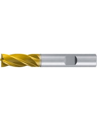 ‎Square End Mill; 3/4″ Dia. × 1-1/2″ LOC × 3/4″ Shank Dia. × 4″ OAL ; 4 FL ; Carbide ; TiAlN+TiN ; 0.012″ R