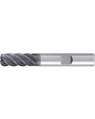 ‎Corner Radius End Mill; 3/4″ Dia. × 1-1/2″ LOC × 3/4″ Shank Dia. × 4″ OAL ; 5 FL ; Carbide ; AlCr ; 0.03″ R