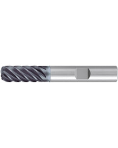 ‎Corner Radius End Mill; 3/4″ Dia. × 1-1/2″ LOC × 3/4″ Shank Dia. × 4″ OAL ; 6 FL ; Carbide ; AlCr ; 0.03″ R