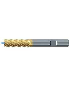 ‎Square End Mill; 5/8″ Dia. × 1-7/8″ LOC × 5/8″ Shank Dia. × 4-1/4″ OAL ; 5 FL ; Carbide ; TiAlN+TiN ; Series 2579TZ