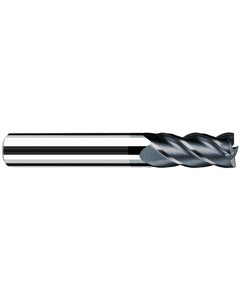 ‎1/4″ Cutting Dia. × 1/4″ Shank Dia. × 1/2″ LOC × 2-1/4″ OAL, 4 Flute, Carbide, Polychrom, Square Endmill, Favora