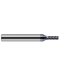 ‎0.06″ Cutting Dia. × 1/4″ Shank Size × 0.09″ LOC × 2-1/2″ OAL, 5 Flute, Carbide, AlTiN Nano, 0.005″ Corner Radius End Mill