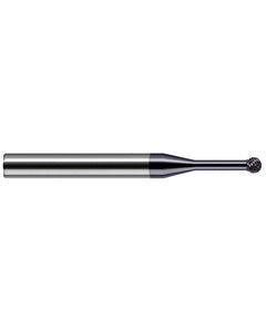 ‎3/32″ Dia. × 0.079″ LOC × 1/8″ Shank Size × 1-1/2″ OAL, Flute, Carbide, TiAlN, Ballnose Endmill