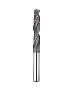 5.1 mm Dia. × 6 mm Shank × 44 mm Flute Length × 82 mm OAL, 5xD, TiAlCN, 2 Flute, Coolant Thru, h6, Cylindrical, Solid Carbide Drill Series/List #NG11