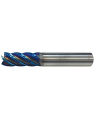 ‎L9705 - 3/4″ Dia. × 3-1/4″ LOC × 3/4″ Shank Dia. × 6″ OAL, 5 Flutes, Carbide, AlTiN Coating, Square End Mill