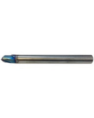 ‎L9715 - 1/4″ Dia. × 3/8″ LOC × 1/4″ Shank Dia. × 2-1/2″ OAL, 2 Flutes, Carbide, AlTiN Coating, Ball Nose End Mill