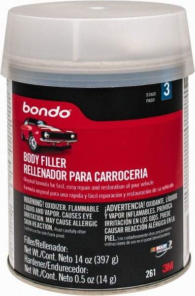 3M - Body Filler - 14 oz Body Filler, 1/2 oz Hardener - Caliber Tooling