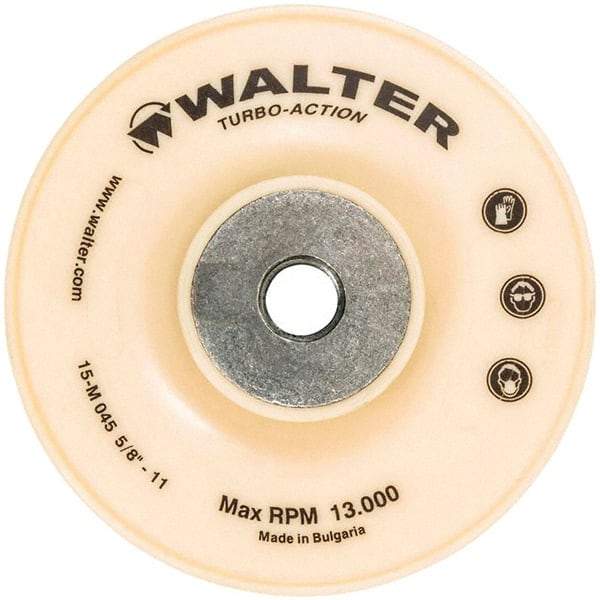 WALTER Surface Technologies - 4-1/2" Diam Disc Backing Turbo Backing Pad - 13,000 RPM - Caliber Tooling