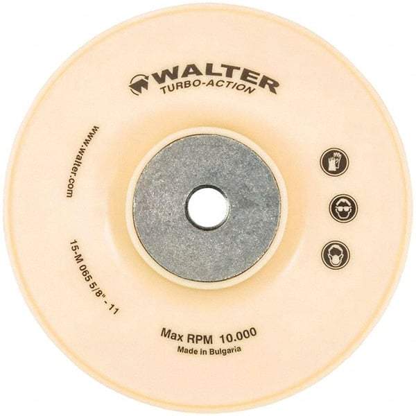 WALTER Surface Technologies - 6" Diam Disc Backing Turbo Backing Pad - 10,000 RPM - Caliber Tooling