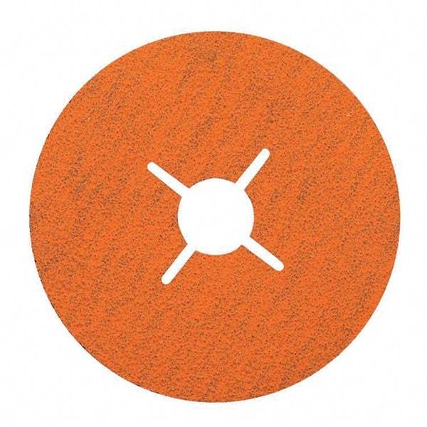 WALTER Surface Technologies - 4-1/2" Diam 7/8" Hole 50 Grit Fiber Disc - Ceramic - Caliber Tooling