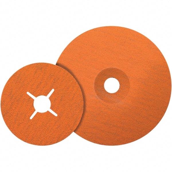 WALTER Surface Technologies - 5" Diam 7/8" Hole 50 Grit Fiber Disc - Ceramic - Caliber Tooling